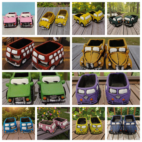 Set vintage vehicle plant - set,