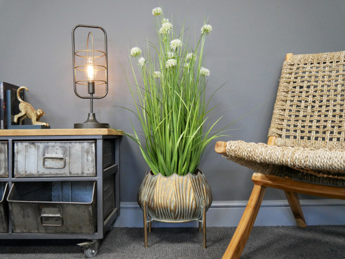 Gold plant pot indoor vintage - gold,