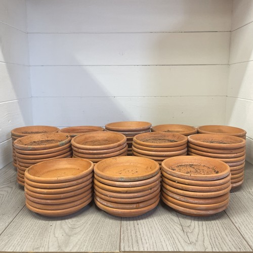 Vintage terracotta saucer - vintage,