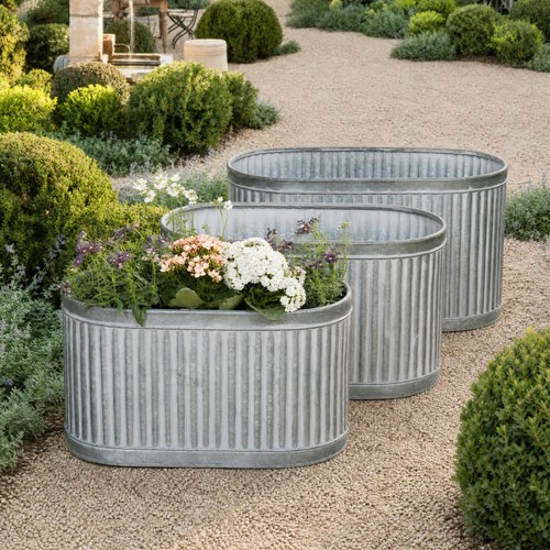 Vintage aged ribbed - vintage, galvanised