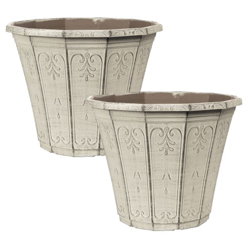 2pc round plastic grey - 2pc,